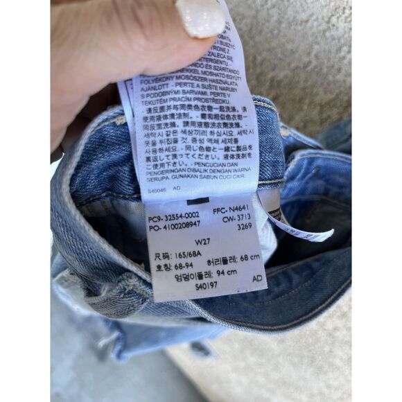 Levi’s Orange Tab Denim Cut Off Shorts - Size 27 - Light Wash Blue - Picture 8 of 8